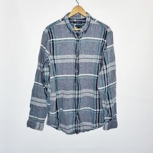 Banana Republic linen chambray men's dress Large